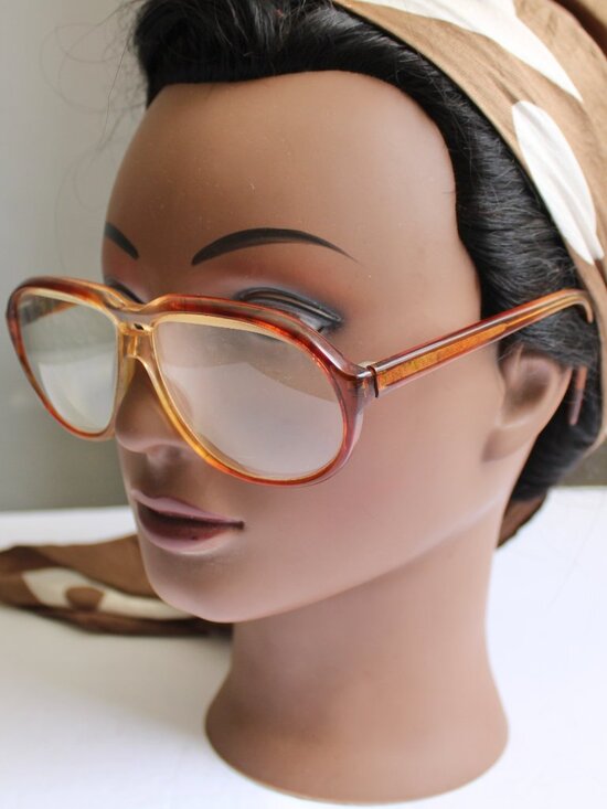 Brillen Vintage 70s 80s Auburn Aviator Eyeglasses Frames 5 1/2 - 140 Unisex main image 4